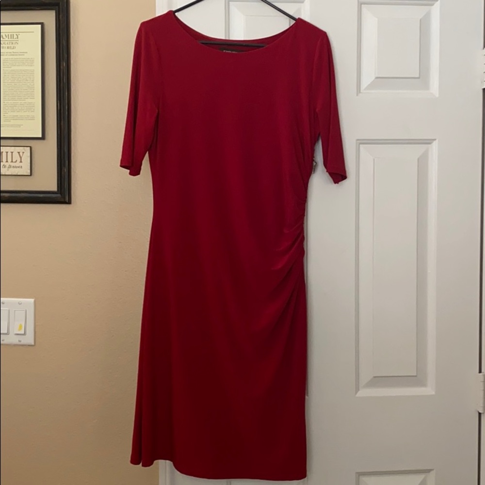 Red/Burgundy Sheath Dress